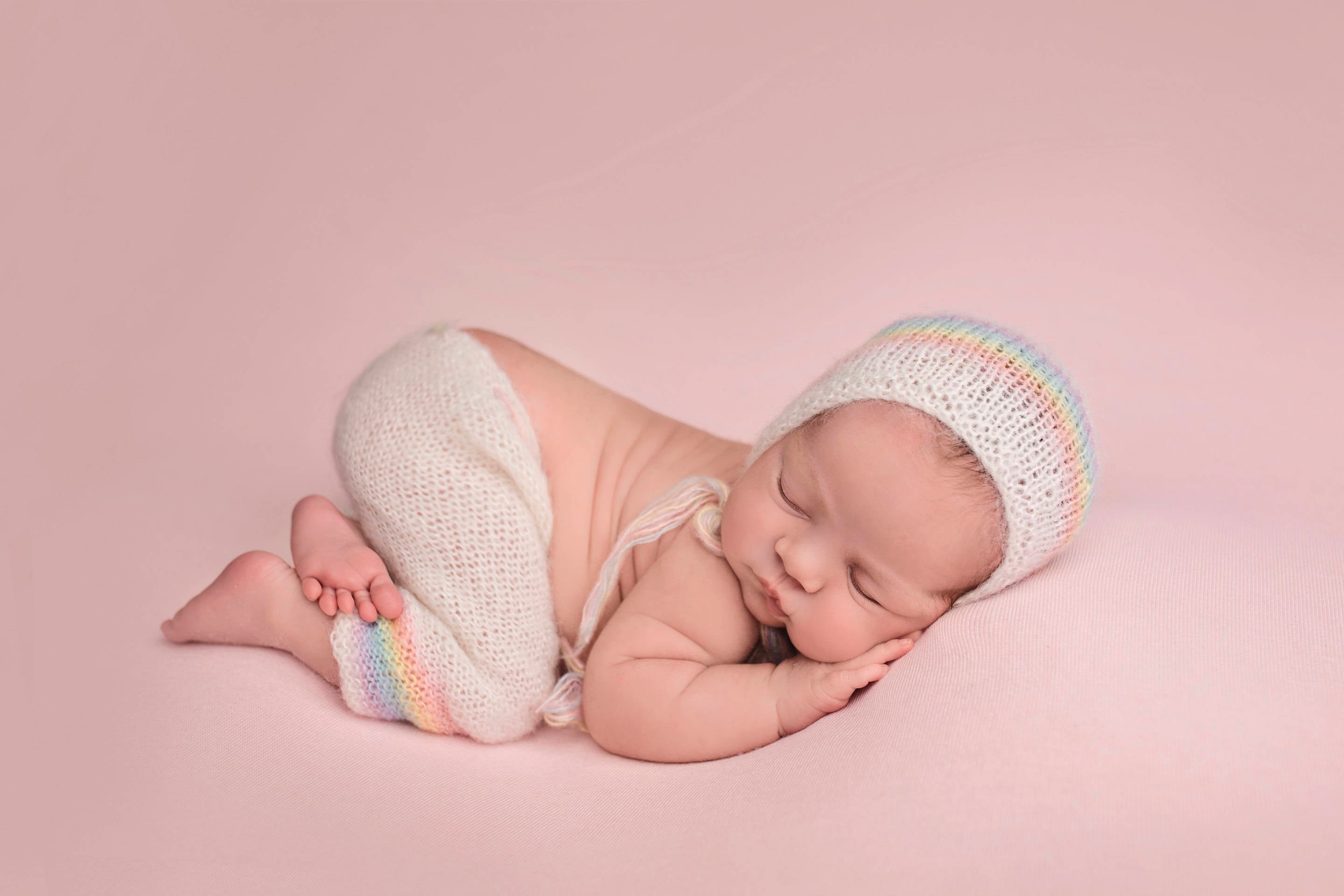 Rainbow Baby Knit Outfit