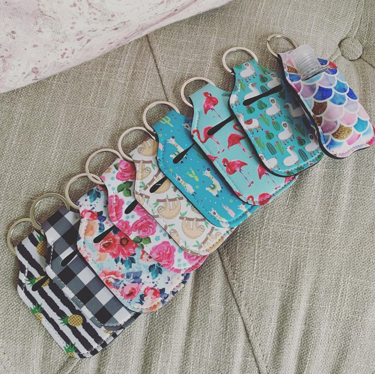 Hand Sanitizer Holder Keychain