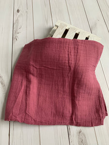 Raspberry Muslin Blanket