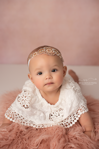 Rose Gold Rhinestone and Beaded Headband