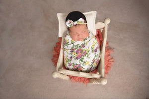 Knit Swaddle Blanket and Headband