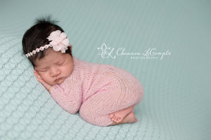 Pink Flower Rhinestone Headband / Newborn Rhinestone Headband / Newborn Headband / Baby Girl Headband / Photo Prop / Newborn Prop