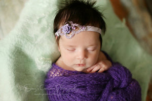 Lavender Rhinestone Headband
