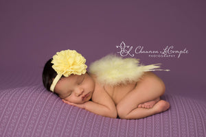 Yellow Baby Wing Set / Baby Angel Wing Set / Yellow Headband / Angel Wings / Newborn Photo Prop / Newborn Wing / Newborn Angel Costume