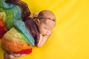 Rainbow Headband / Rainbow Wrap / Newborn Photo Prop / Newborn Wrap / Rainbow Baby / Rainbow Baby Photo Prop / Knit Rainbow Wrap