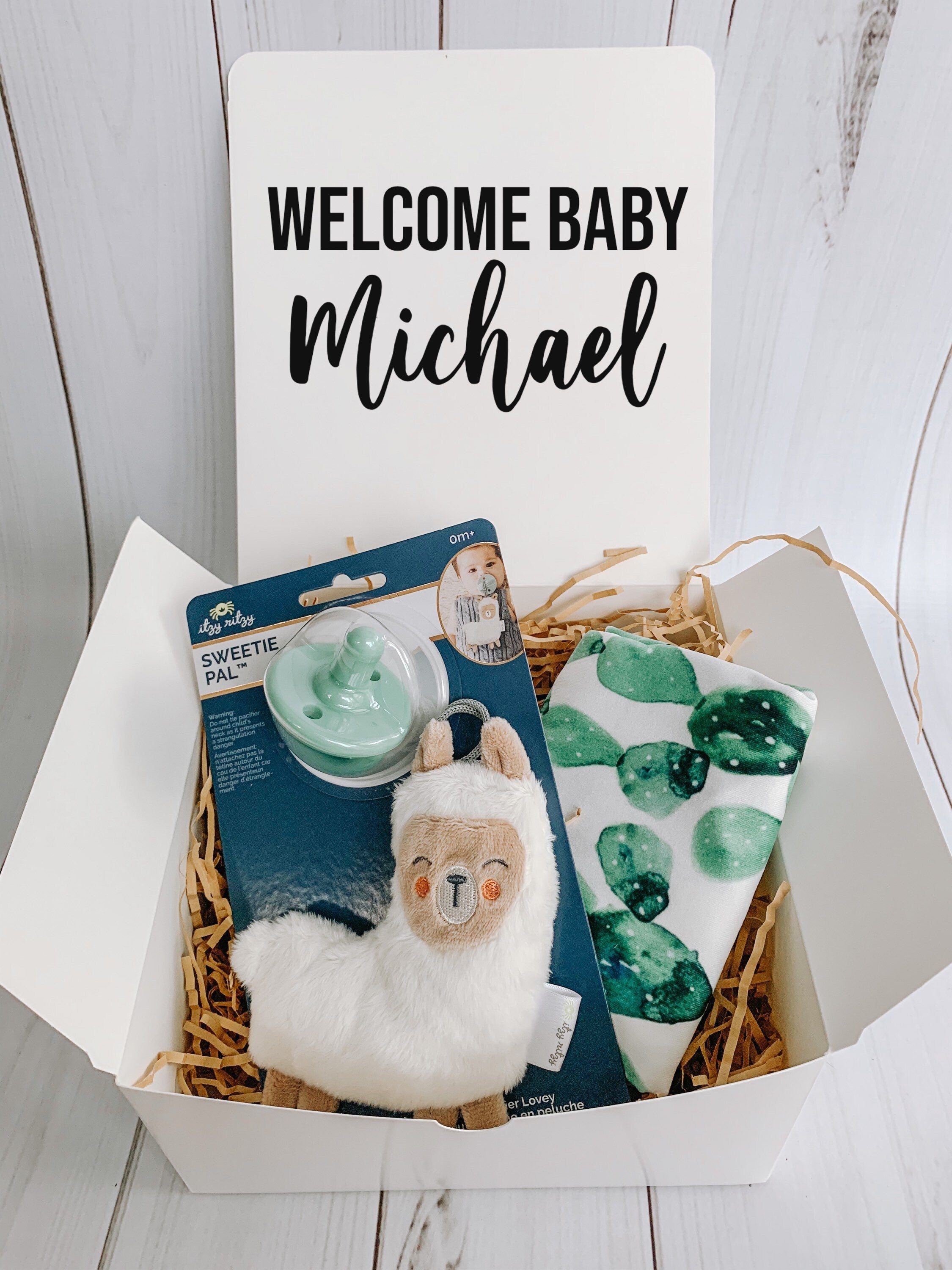 New Baby Gift Box / Funny Baby Gift / Baby Girl Gift / Baby Boy Gift / Baby Shower Gift / Quarantine Gift Box / Llama Baby Gift
