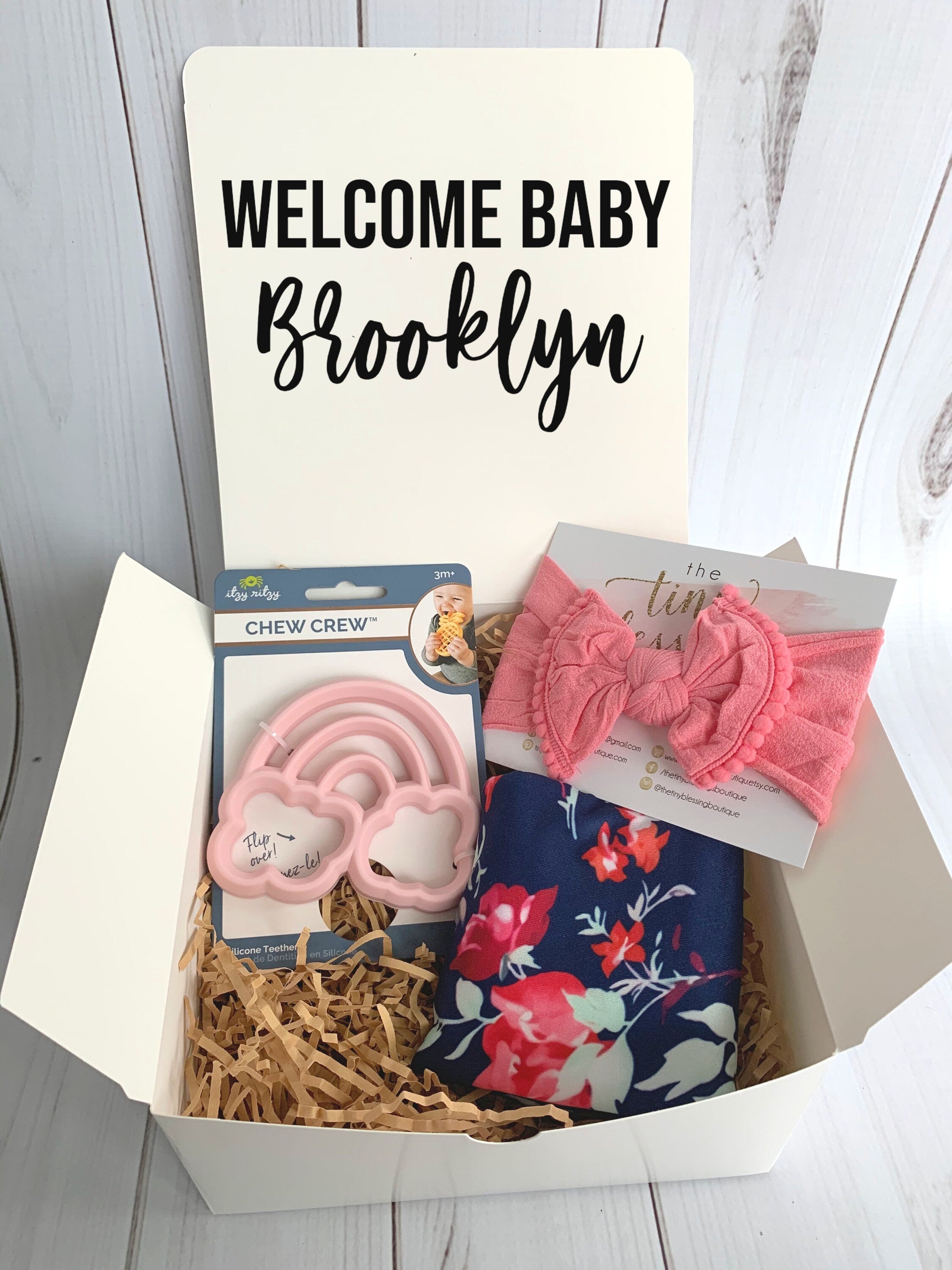 New Baby Gift Box / Funny Baby Gift / Baby Girl Gift / Baby Swaddle Set / Baby Shower Gift / Baby Gift Box / Rainbow Baby Gift