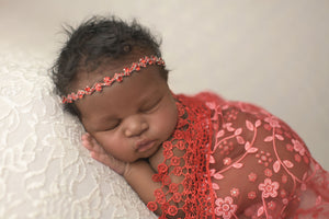 Rhinestone Headband / Baby Girl Headband / Newborn Prop / Newborn / Red Rhinestone Headband / Newborn Headband / Christmas Headband