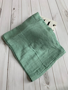 Light Aqua Muslin Swaddle Blanket / Muslin Blanket / Lightweight Blanket / Rainbow Baby Swaddle / Soft Blanket / Hospital Blanket