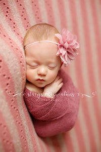 Mauve Flower Headband / Baby Girl Headband / Infant Headband / Newborn Headband / Pink Baby Headband / Newborn Headband / Baby Shower Gift