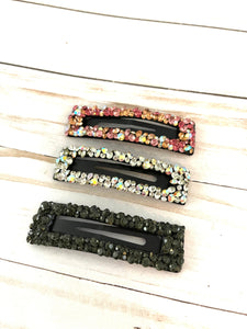 Rhinestone Bobby Pin / Rhinestone Hair Clip / Hair Clips for women / Snap Hair Clip / Rhinestone Snap Clip / Gift for Friend