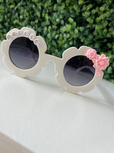 Custom Baby Sunglass / Personalized Baby Sunglasses / Personalized Flower Sunglasses / Flower Sunglasses / Baby Girl Sunglasses