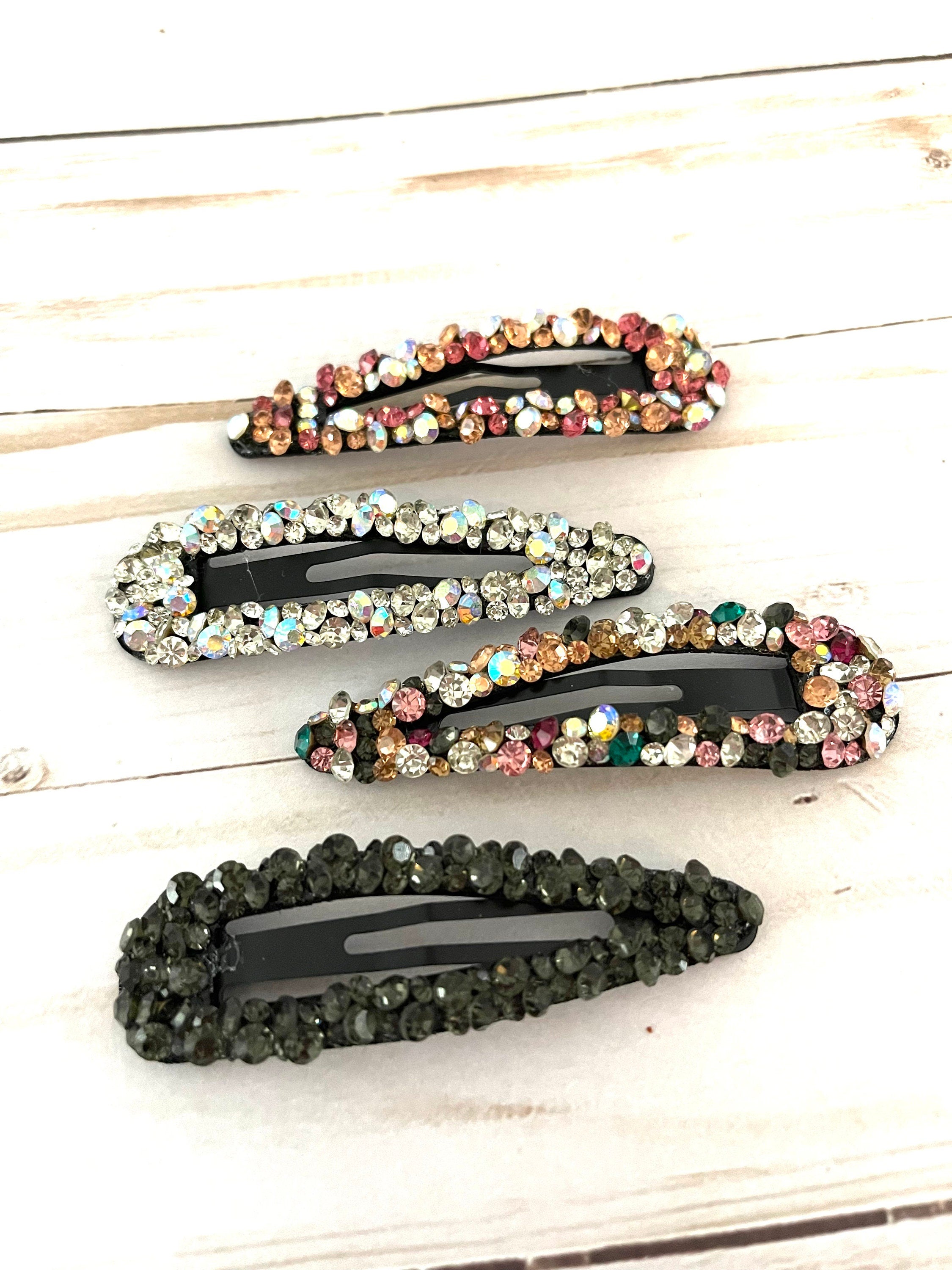 Rhinestone Bobby Pin / Rhinestone Hair Clip / Hair Clips for women / Snap Hair Clip / Rhinestone Snap Clip / Gift for Friend