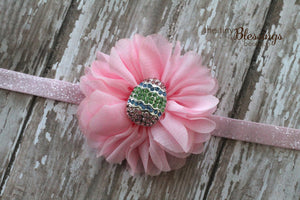 Baby Girl Headband / Baby Easter Headband / Rhinestone Egg Headband / Baby Girl Accessory / Newborn Headband / Baby Girl Easter Headband