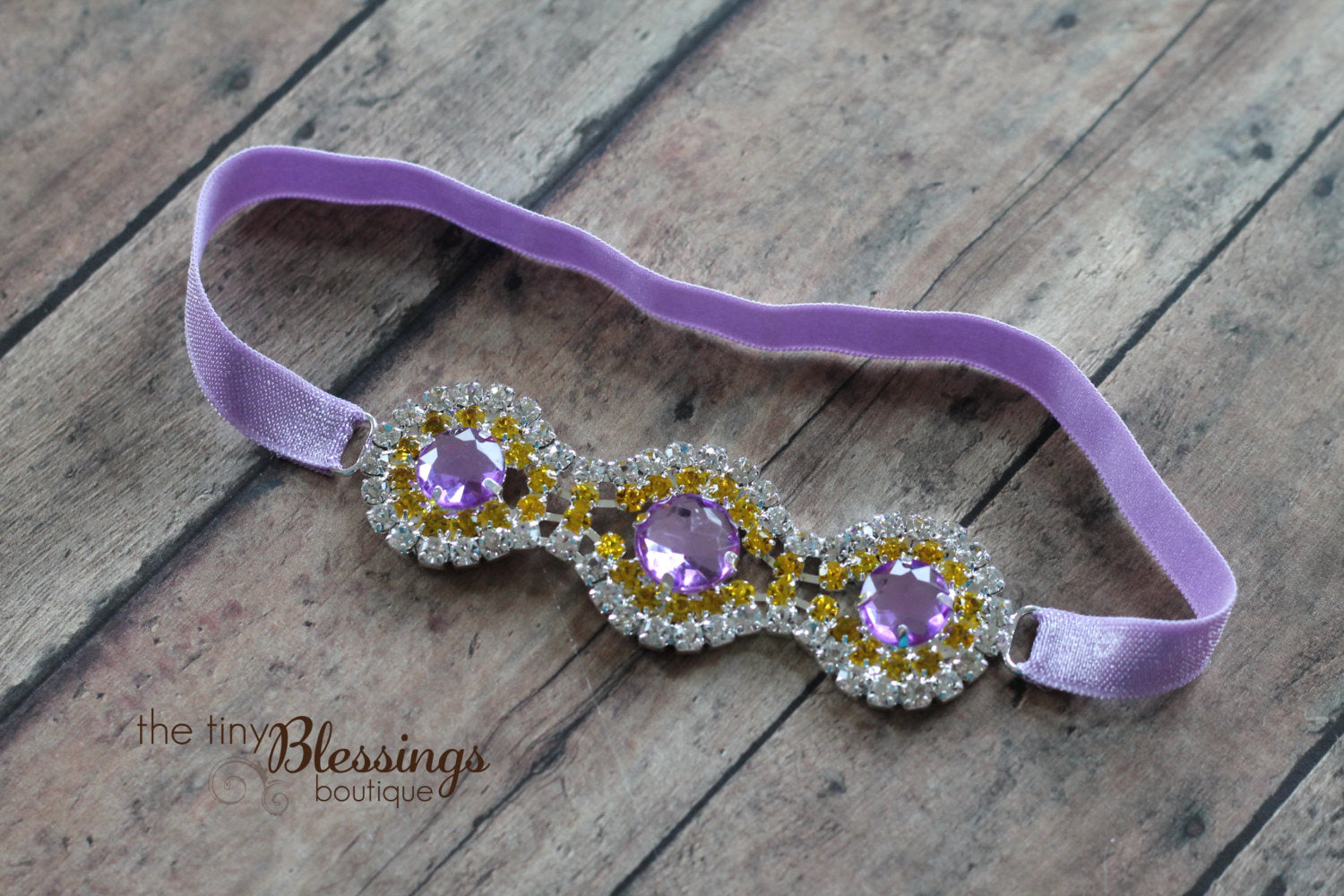 Lavender Rhinestone Headband