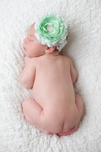 Mint Green Flower Headband