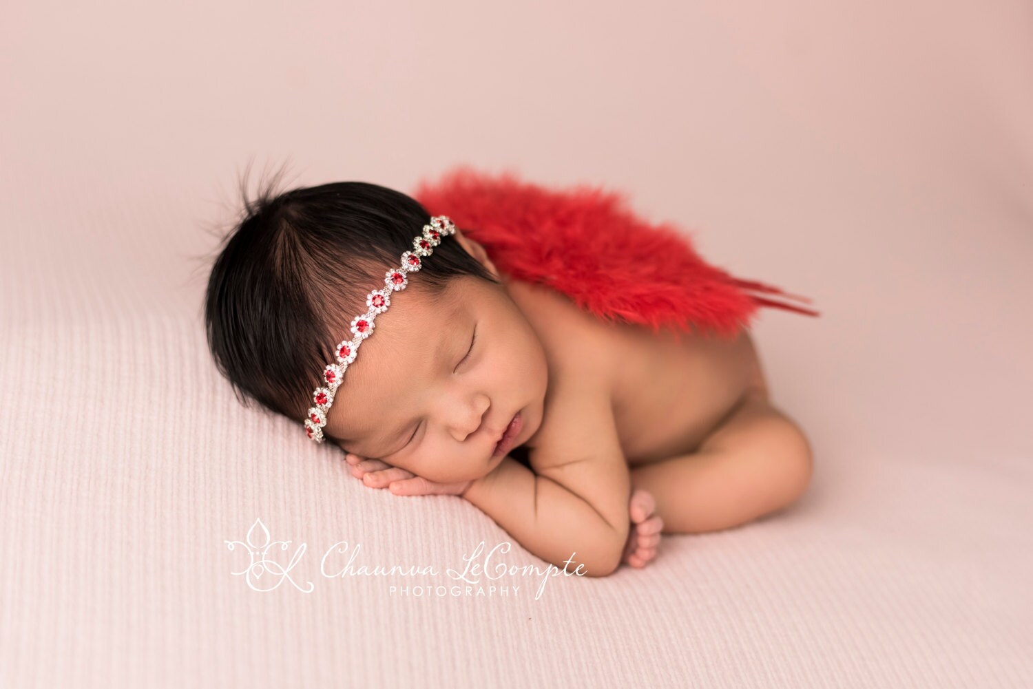 Red Baby Wing Set / Baby Angel Wing Set / Red Rhinestone Headband / Angel Wings / Newborn Photo Prop / Newborn Wing / Newborn Angel Costume