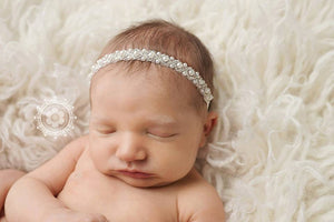 Pearl Headband / Ivory Headband / Baby Girl Headband / Beaded Headband / Christening Headband / Baptism / Newborn Photography Prop