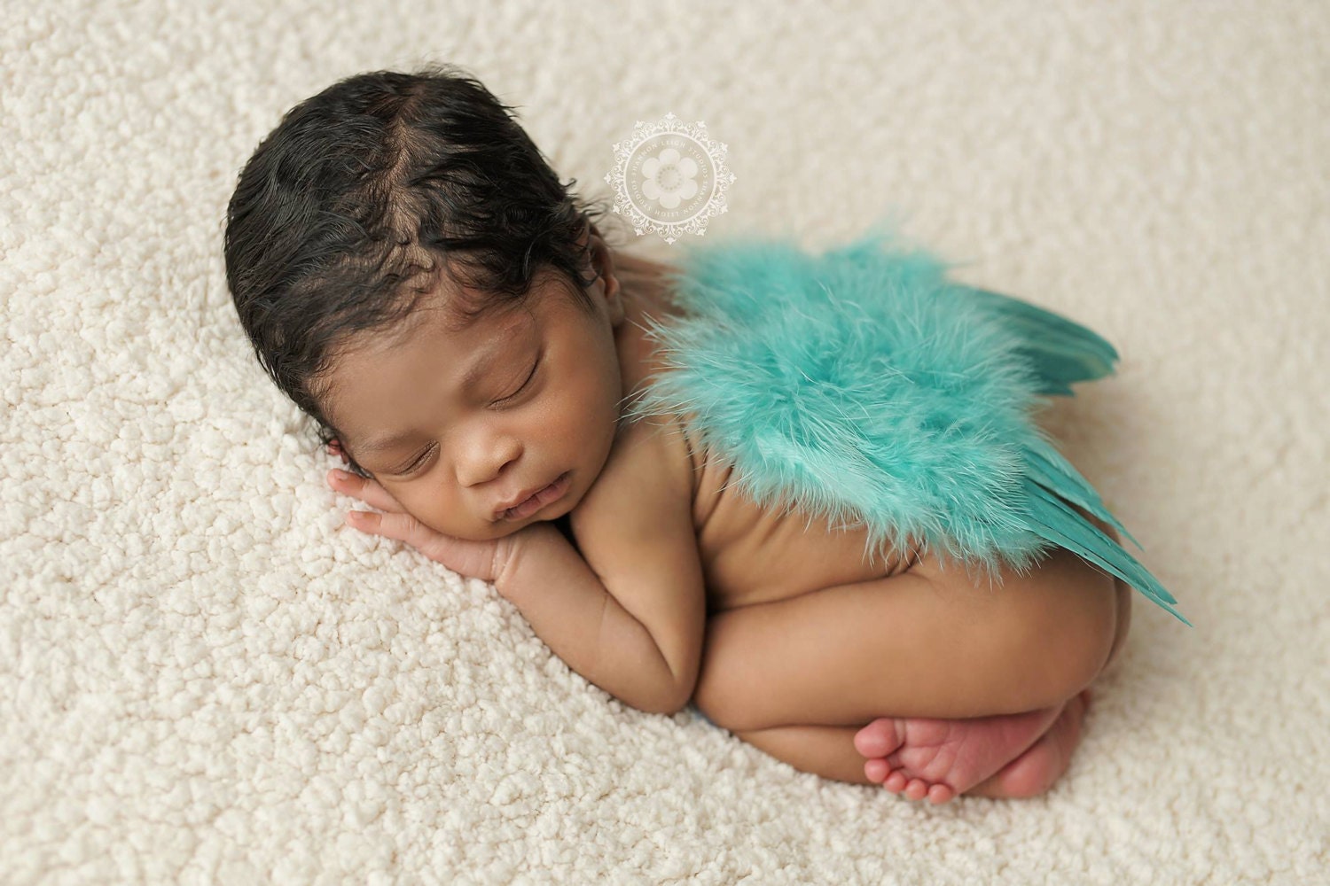 Aqua Baby Wings / Baby Angel Wing Set / Aqua Angel Wings / Newborn Photo Prop / Newborn Wing / Newborn Angel Costume / Baby Boy Angel Wings