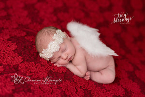 White Baby Wing Set / Baby Angel Wing Set / White Headband / Angel Wings / Newborn Photo Prop / Newborn Wing / Newborn Angel Costume