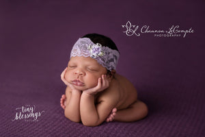 Yellow Flower and Rhinestone Lace Headband