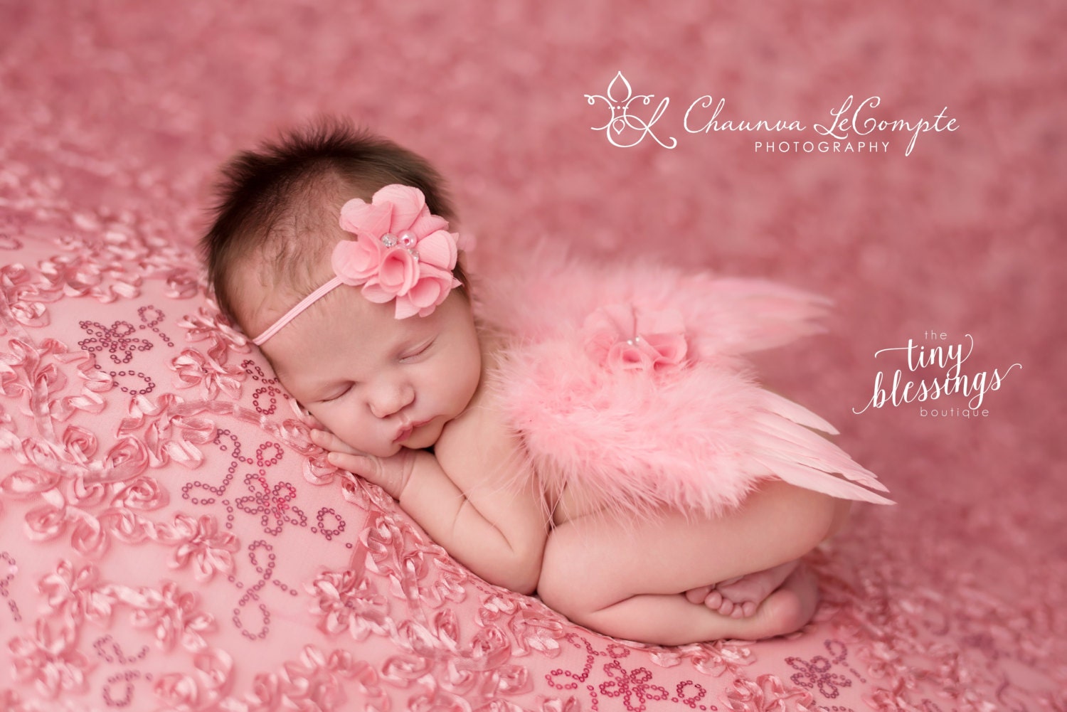 Coral Baby Wing Set / Baby Angel Wing Set / Coral Headband / Angel Wings / Newborn Photo Prop / Newborn Wing / Newborn Angel Costume