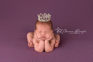 Newborn Rhinestone Crown / First Birthday Crown / Baby Shower Gift / Newborn Photo Prop / Heart Crown / Baby Girl Crown / Baby Tiara