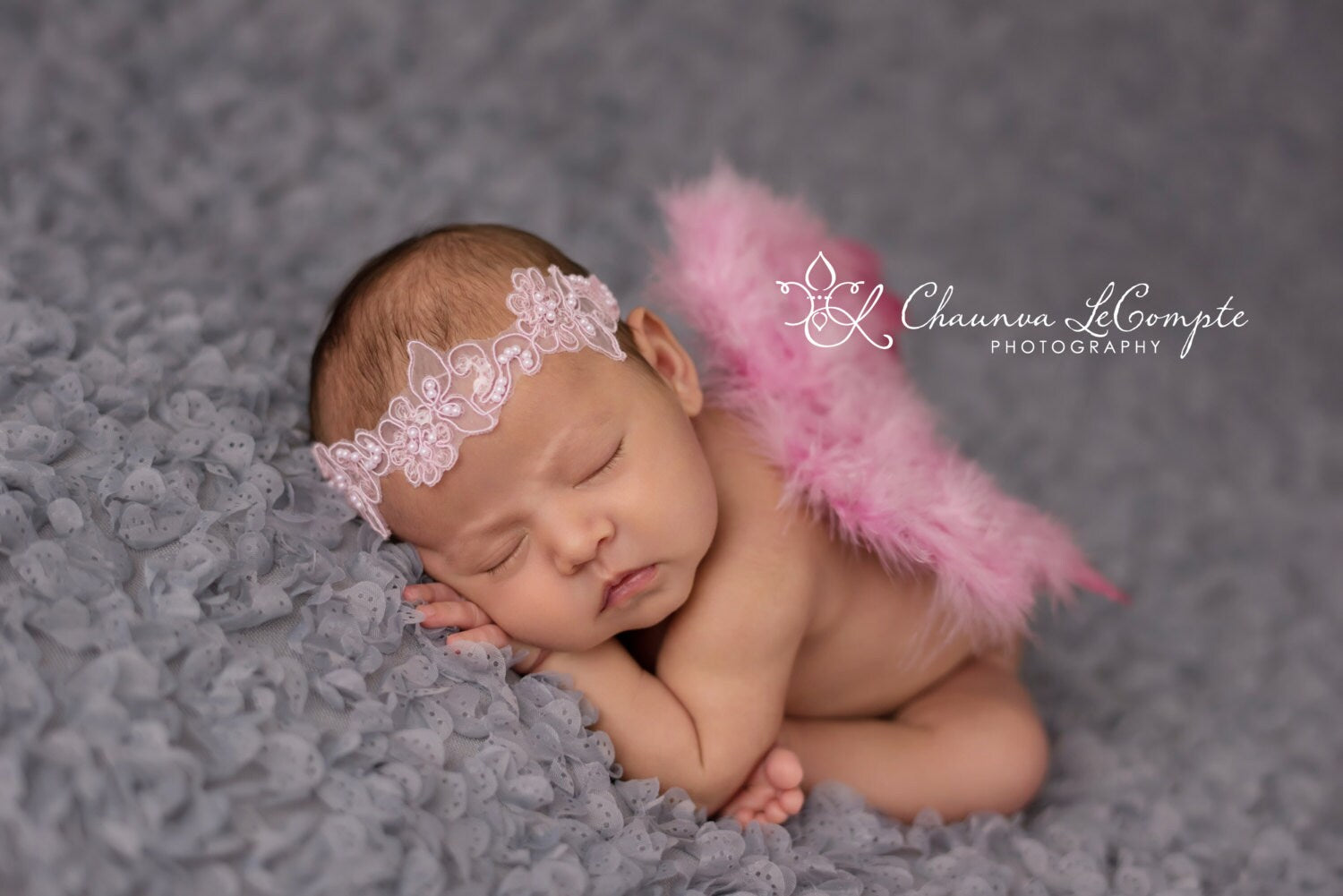 Mauve Baby Wing Set / Baby Angel Wing Set / Beaded Lace Headband / Angel Wings / Newborn Photo Prop / Newborn Wing / Newborn Angel Costume