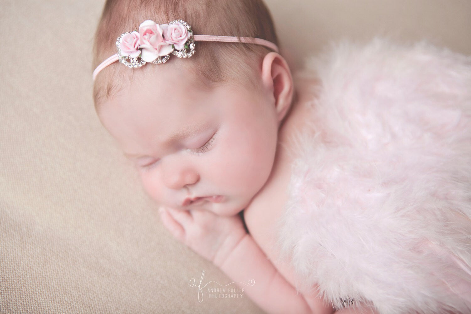 Pink Baby Wing Set / Baby Angel Wing Set / Flower Tie Back / Angel Wings / Newborn Photo Prop / Newborn Wing / Newborn Angel Costume