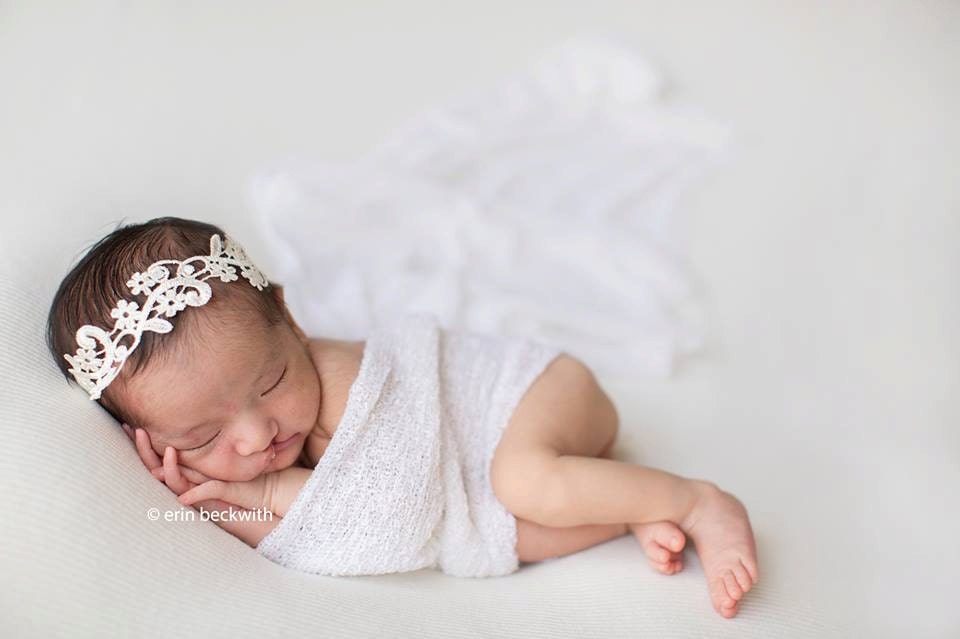 Lace Headband / Off White Headband / Baby Girl Headband / Dainty Headband / Christening Headband / Baptism / Newborn Photography Prop