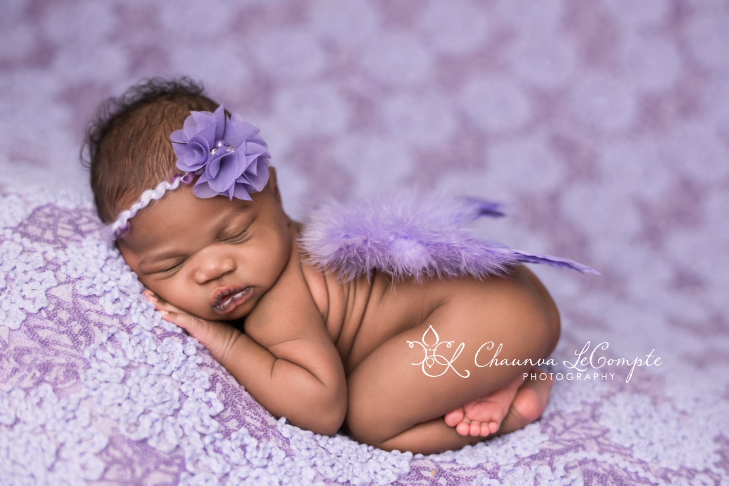 Lavender Baby Wing Set / Baby Angel Wing Set / Lavender Headband / Angel Wings / Newborn Photo Prop / Newborn Wing / Newborn Angel Costume