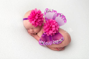 Purple and Hot Pink Butterfly Wing Set